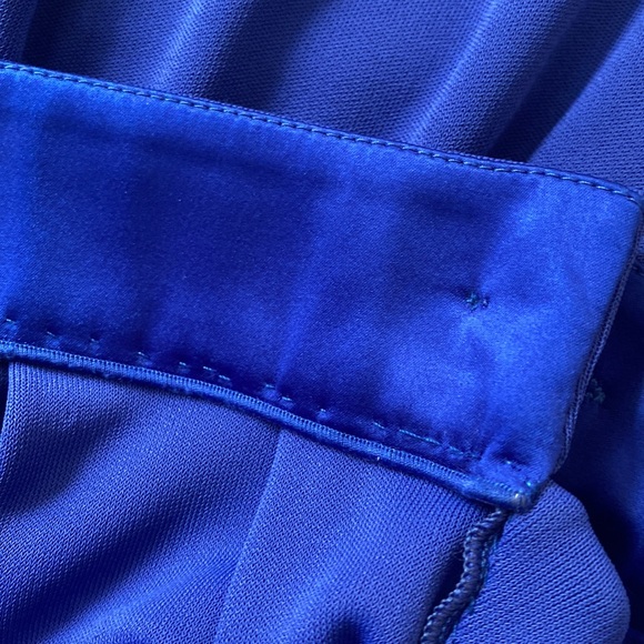 Giorgio Armani black label wide leg flowy pants, electric blue, silk insert IT46 - Picture 15 of 15